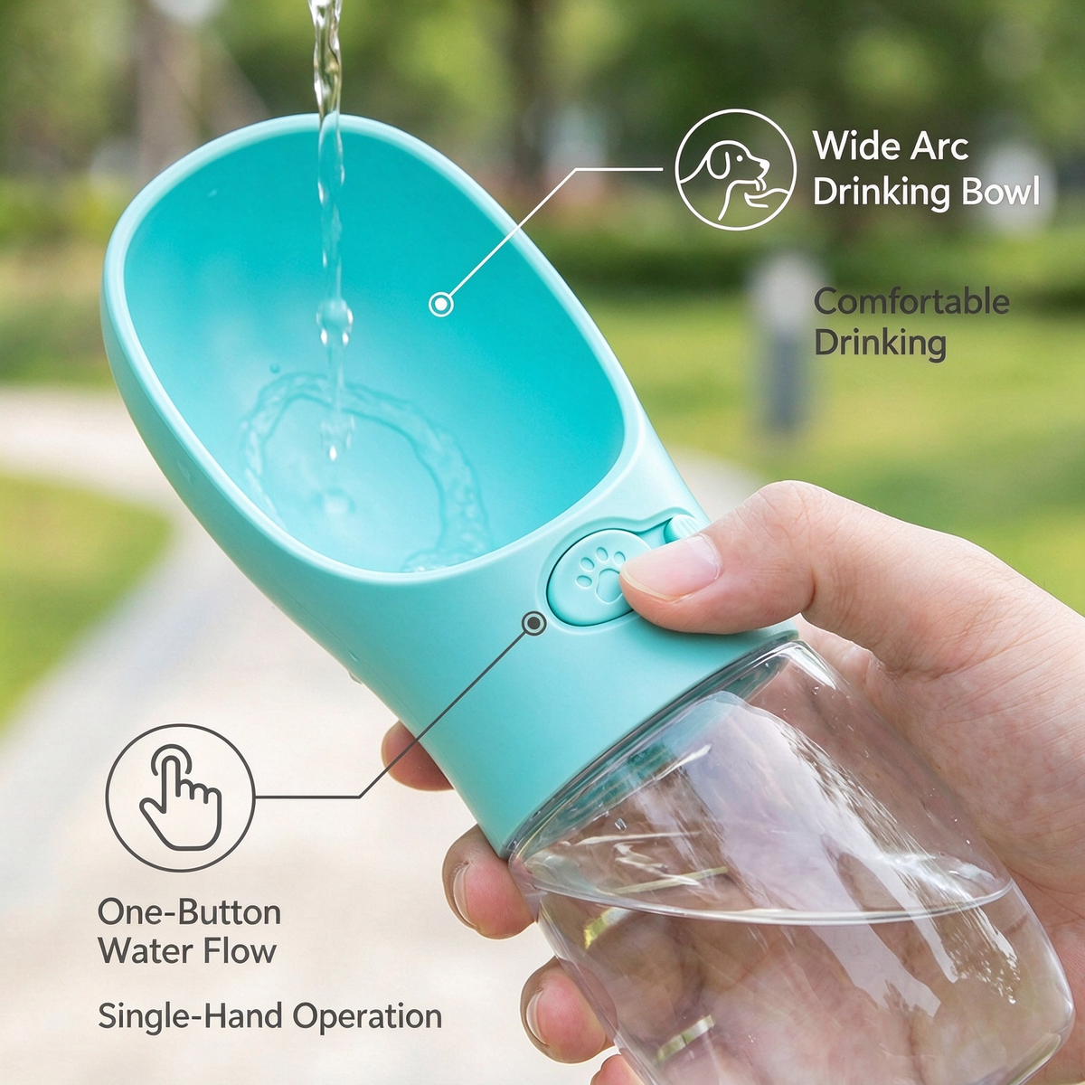 Furdew Travel Water Bottle