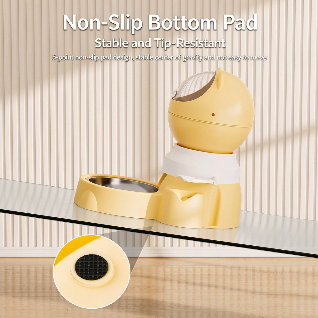 Furdew Press-Type Interactive Pet Feeder