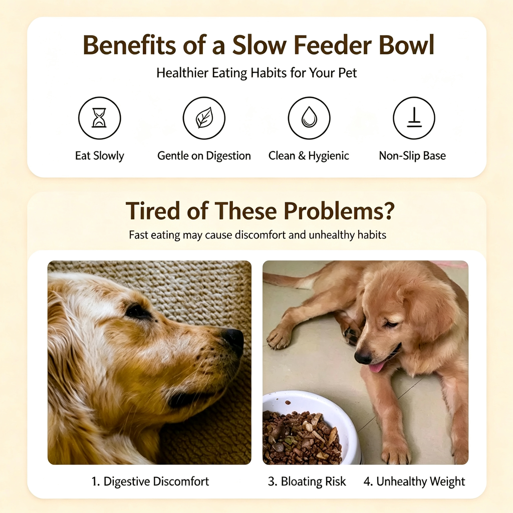 Furdew Slow Feeder Bowl for Dogs