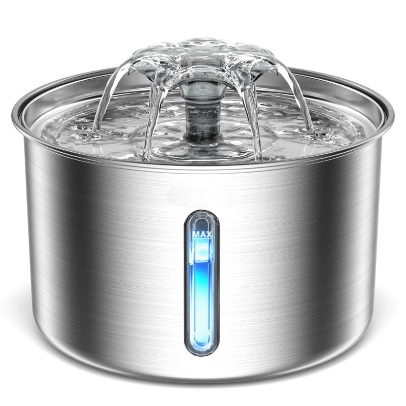 Furdew Smart Fountain | 3L Stainless Steel, Ultra-Quiet Circulating Water for Cats & Dogs